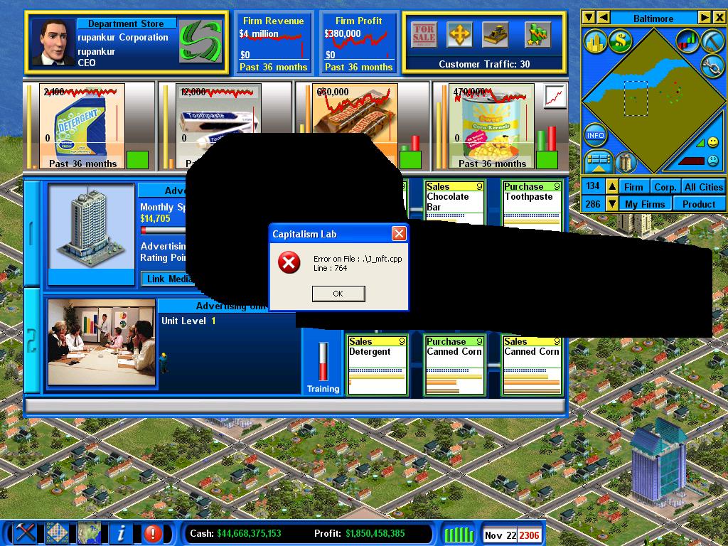 CabLab error screenshot