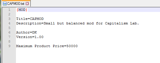 MOD txt changet "Maximum Product Price"